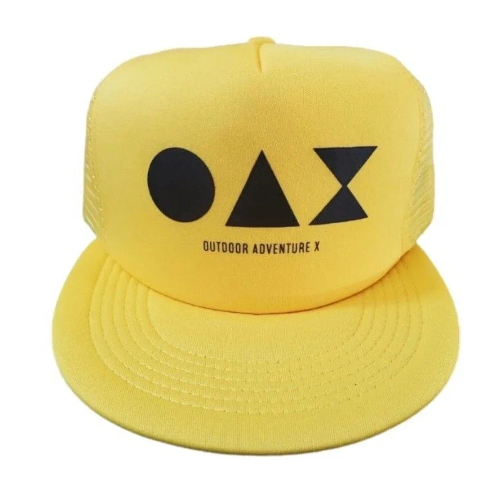 Outdoor Adventure X Hat Yellow Foam Mesh Trucker Cap Snapback Outdoor Retailer